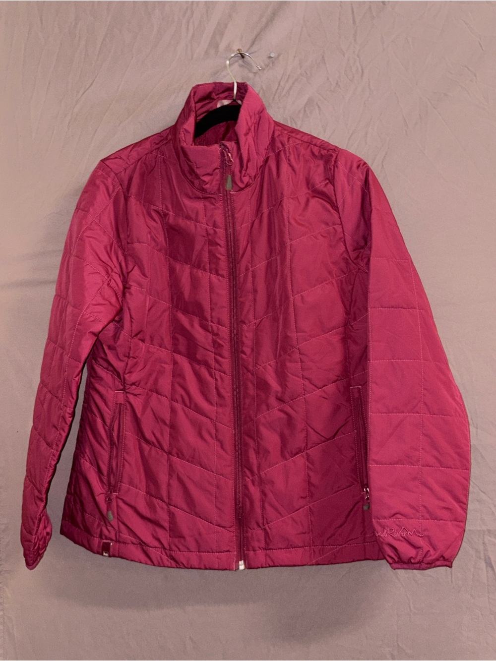 Women's Quilted Pink Packable Puffer Jacket